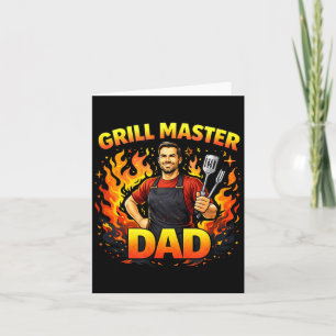Tarjeta Diseño de estilo de vida de cocina BBQ Papá maestr