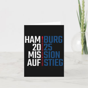 Tarjeta Diseño de fanático de Hamburgo Rise 2025 Amor al f