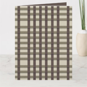 Tarjeta Diseño de Faux Burlap Plaid - Conjunto Country Tau