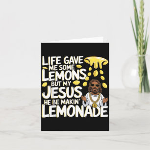 Tarjeta Diseño de fe de Jesús dio limones