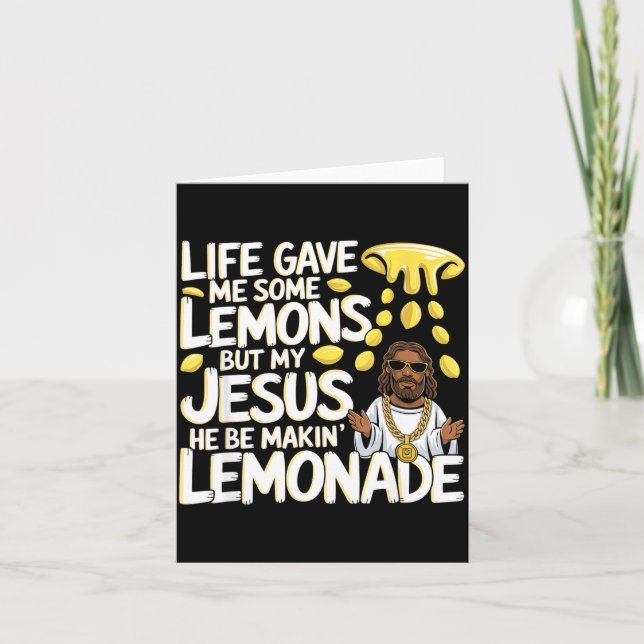 Tarjeta Diseño de fe de Jesús dio limones (Anverso)