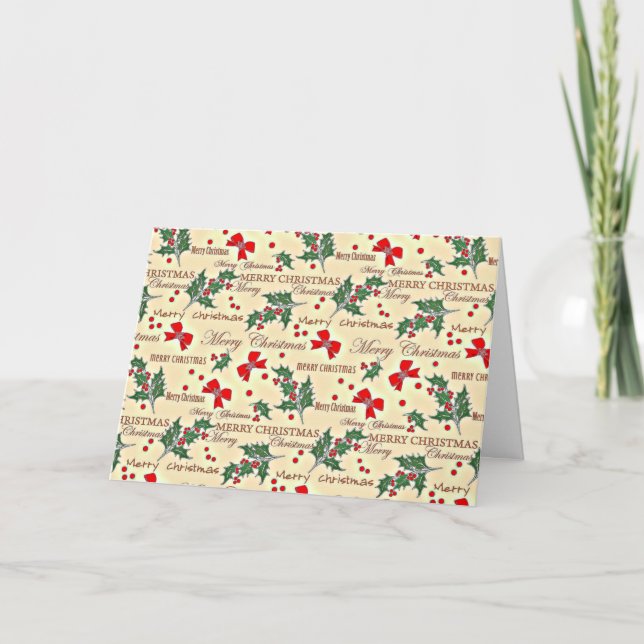 Tarjeta Diseño de feriado navideño (Anverso)