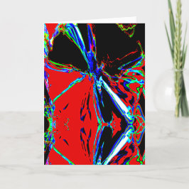 Tarjeta Diseño de flores abstractas de color negro sobre r