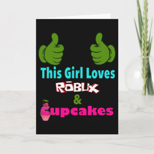 Tarjeta Diseño de Gamer Girl que dice Esta Chica Ama Robux