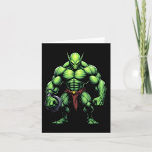 Tarjeta Diseño de gimnasio Alien Tee Funny Gym Diseño Ufo