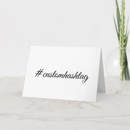 Tarjeta Diseño de hashtag personalizado minimalista modern