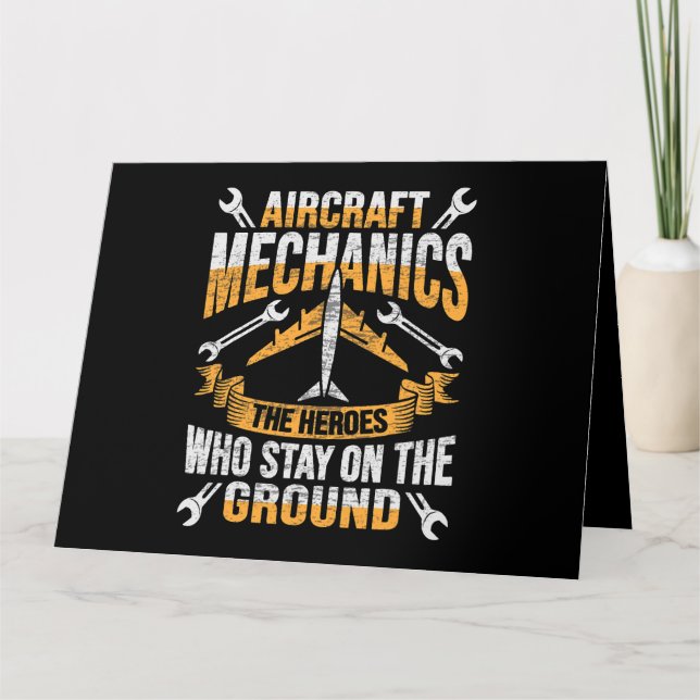 Tarjeta Diseño de héroe mecánico para aeronaves (Anverso)