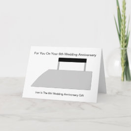 Tarjeta Diseño de hierro Personalizado 6º Aniversario Boda