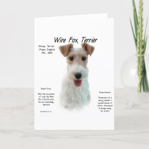 Tarjeta Diseño de historia de Fox Terrier de Wire