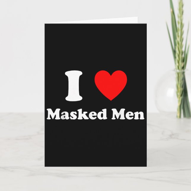 Tarjeta Diseño de hombres enmascarados que amo  (Anverso)