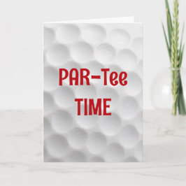 Tarjeta Diseño de hoyuelos de pelota de golf blanca de cum