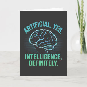 Tarjeta Diseño de Humor de Cerebro de Inteligencia Artific