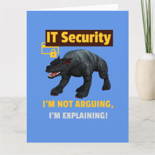 Tarjeta Diseño de humor tecnológico divertido que explica 