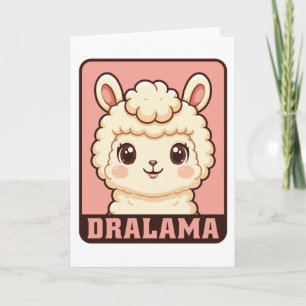 Tarjeta Diseño de ilustración de llama adorable