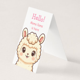 Tarjeta Diseño de ilustración de llama linda