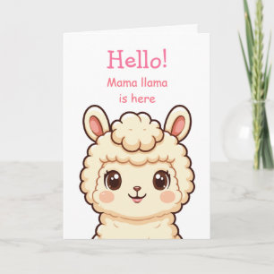 Tarjeta Diseño de ilustración de llama linda