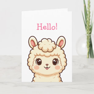 Tarjeta Diseño de ilustración de llama linda