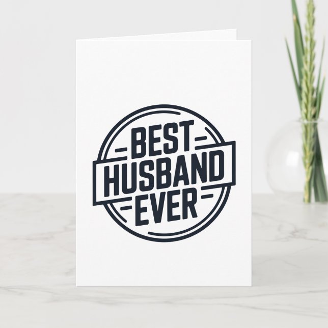 Tarjeta Diseño de Insignia de Mejor Esposo (Anverso)