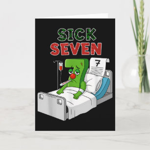 Tarjeta Diseño de juego de palabras divertido de Sick Seve