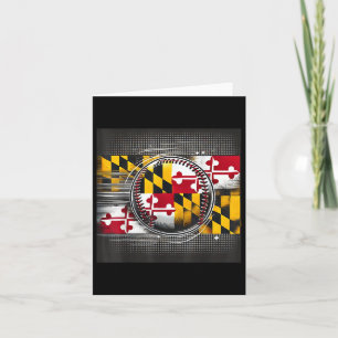 Tarjeta Diseño de jugador de béisbol de Maryland con bande