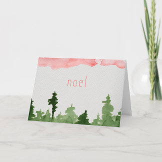 Tarjeta Diseño de la acuarela Noel para Navidades