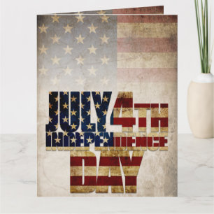 Tarjeta Diseño de la bandera de época del 4 de julio, Día 