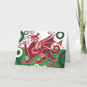 Tarjeta Diseño de la bandera galesa