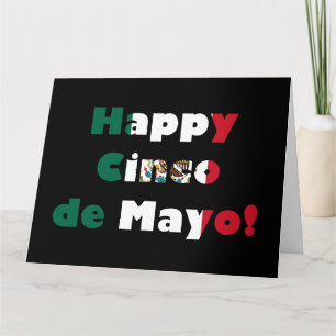 Tarjeta Diseño de la bandera mexicana Cinco de Mayo