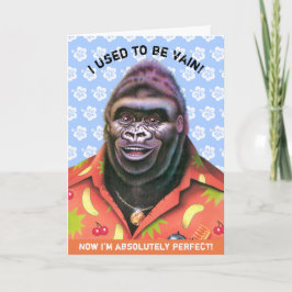 Tarjeta Diseño de la carta de cumpleaños vain Gorilla.