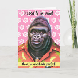 Tarjeta Diseño de la carta de cumpleaños vain Gorilla.