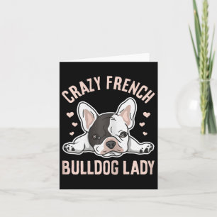 Tarjeta Diseño de la dama de Bulldog francesa para tu espo