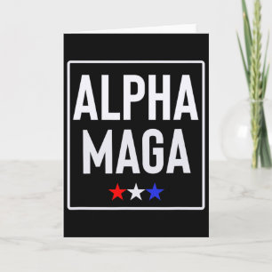 Tarjeta Diseño de la elección de Alpha Mega Trump 2024