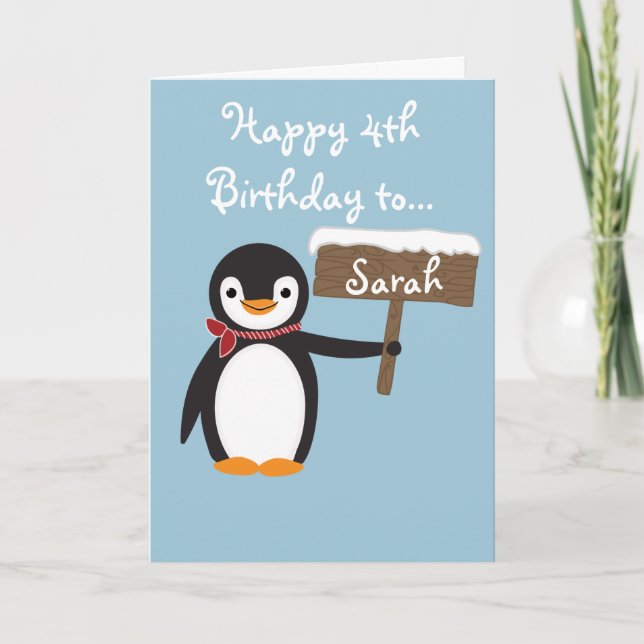 Tarjeta Diseño de la funda para el uso de pingüino (Anverso)