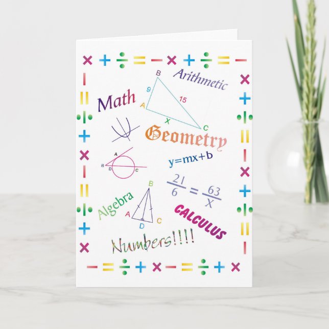Tarjeta Diseño de la matemáticas (Anverso)