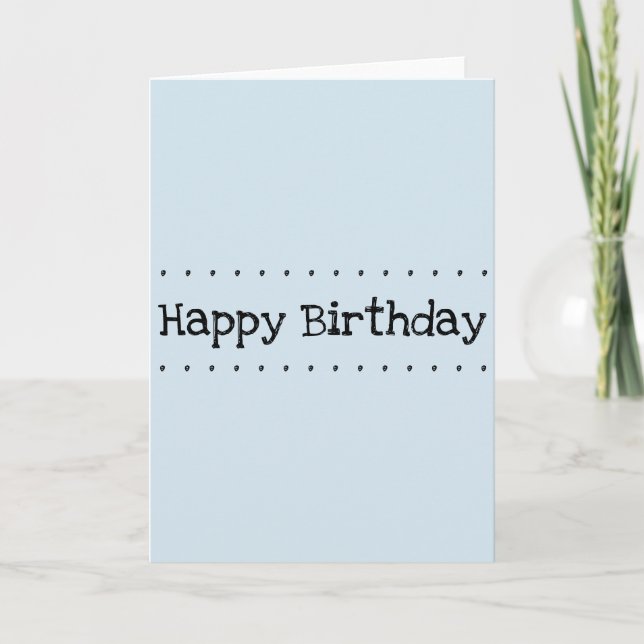 Tarjeta Diseño de la planicie de cumpleaños feliz (Anverso)