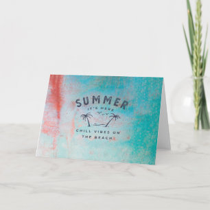 Tarjeta Diseño de la playa Retro Chill Vibes de Verano