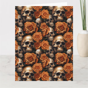 Tarjeta Diseño de la serie Skull y Rosas 9