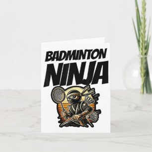 Tarjeta Diseño de lanzadera de amor de jugador de bádminto