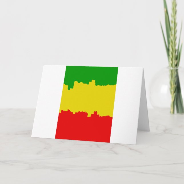 Tarjeta Diseño de las rayas de Rasta (Anverso)