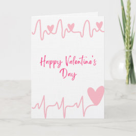 Tarjeta Diseño de latido del Día de San Valentín feliz