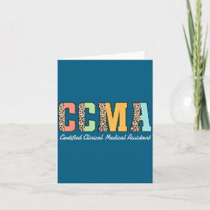 Tarjeta Diseño de leopardo médico clínico certificado Ccma