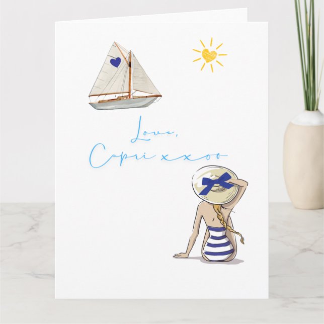 Tarjeta Diseño de letras de amor - Amor, xxoo capri (Anverso)