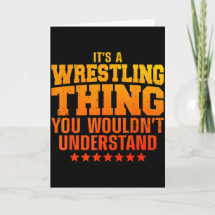 Tarjeta Diseño de lucha libre genial para hombres mujeres