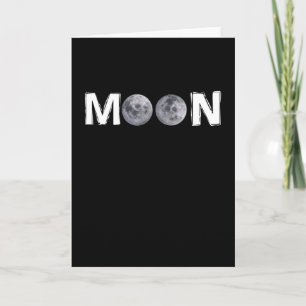 Tarjeta Diseño de Luna con 2 lunas en lugar de doble "O"