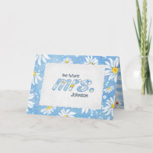 Tarjeta Diseño de margarita para ducha de novia 