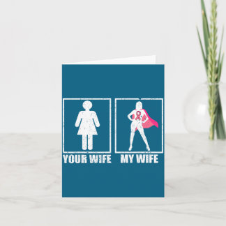 Tarjeta Diseño de marido y mujer para el cáncer de mama