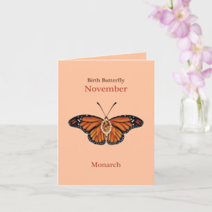 Tarjeta Diseño de mariposa de monarca de gémino de citrina