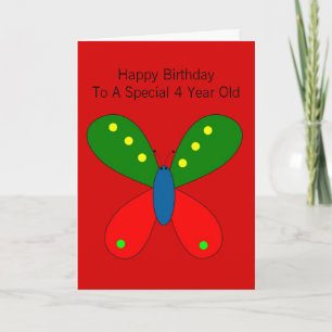 Tarjeta Diseño de mariposa personalizado en cuarto cumplea