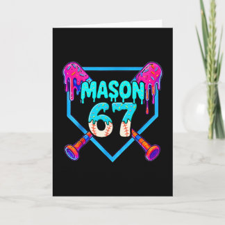 Tarjeta Diseño de meme divertido de goteo de helado Mason