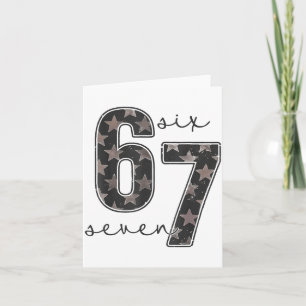 Tarjeta Diseño de meme divertido seis siete 6 7